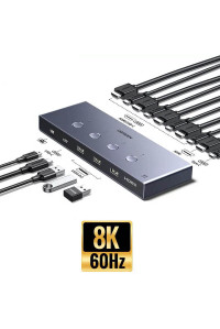 Перемикач на 4 комп'ютери до 1 монітора Switch HDMI 2.1 Ugreen 8k 60hz USB 3.0 (UG-35986)