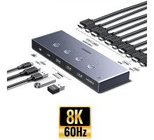 Перемикач на 4 комп'ютери до 1 монітора Switch HDMI 2.1 Ugreen 8k 60hz USB 3.0 (UG-35986)