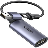  Карта видеозахвата UGREEN 4k 30hz HDMI to USB-A/USB-C Full HD 1080P 30hz (UG-40189)