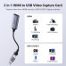Карта відеозахвату UGREEN 4k 30hz HDMI to USB-A/USB-C Full HD 1080p 30hz (UG-40189)