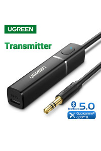 Ugreen Bluetooth 5.0 передатчик Hi-Fi aptX LL transmitter 3.5 мм (UG-40761)