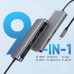 Хаб для MacBook M4 Ugreen Type-C 9-в-1 Ethernet USB 3.0 4K HDMI VGA PD (UG-40873)