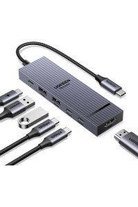 USB Hub Type-C Ugreen 6-в-1 10 Gbps HDMI 4k 60hz PD 100W для MacBook iPad Asus (UG-45363)