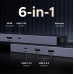 UGREEN Type-C хаб Revodok Pro 6-в-1 USB 3.2 10 Гбіт/с 4K 60 Гц HDMI PD100W RJ45 (UG-45364)
