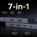 Хаб для подключения двух мониторов UGREEN 7 в 1 Revodok Pro HDMI 4K 60hz 10 Гбит/с PD (UG-45365)