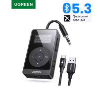 Передатчик + приемник 2-в-1 Ugreen Airplane Bluetooth 5.3 aptX Adaptive aptX HD 3.5мм Aux (UG-45492)
