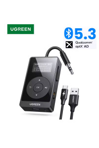Передатчик + приемник 2-в-1 Ugreen Airplane Bluetooth 5.3 aptX Adaptive aptX HD 3.5мм Aux (UG-45492)