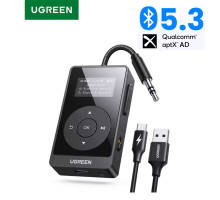 Передавач + приймач 2-в-1 Ugreen Airplane Bluetooth 5.3 aptX Adaptive aptX HD 3.5мм Aux (UG-45492)