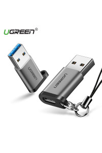 Переходник Type-C USB 3.0 Ugreen алюминий брелок (UG-50533)