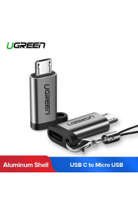 Переходник Type-C Micro USB Ugreen алюминий, брелок (UG-50590)