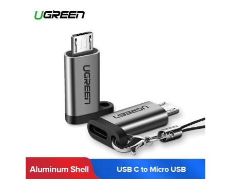 Перехідник Type-C Micro USB Ugreen алюміній, брелок (UG-50590)
