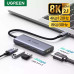  Хаб Type-C HDMI 2.1 8k 30hz 4k 120hz 2k 144hz HDR Ugreen для Macbook Lenovo Huawei Xiaomi