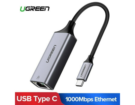 USB-C Ethernet Gigabit адаптер для MacBook Ipad RJ45 LAN 1000 Мбит/с USB 3.1 Ugreen (UG-50737)