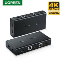 Переключатель 2 компьютера к 1 монитору HDMI USB Switch 4k 60hz Ugreen (UG-50744)