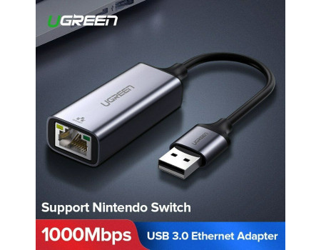 Адаптер Ugreen USB Ethernet Gigabit 1000 Мбит/c USB 3.0 LAN RJ45 (UG-50922)
