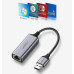 Адаптер Ugreen USB Ethernet Gigabit 1000 Мбит/c USB 3.0 LAN RJ45 (UG-50922)