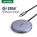 Беспроводная зарядка Apple MagSafe UGREEN MagFlow Qi2 15W для iPhone 16 /15/14/13/12 (UG-55206)