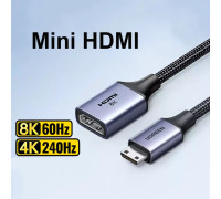  Переходник Mini HDMI - HDMI 2.1 8k 60hz 4k 240hz 165hz 144hz 120hz Ugreen (UG-HD181)