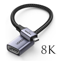Перехідник Micro HDMI - HDMI 2.1 8k 60hz 4k 240hz 180hz 144hz Ugreen (UG-HD182)