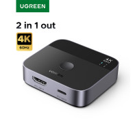 Переключатель Type-C+HDMI Switch Ugreen 2 в 1 4k 60hz для 2 компьютеров (UG-55452)