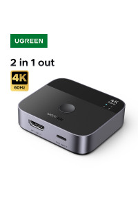 Перемикач Type-C+HDMI Switch Ugreen 2 в 1 4k 60hz для 2 комп'ютерів (UG-55452)