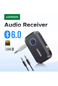 Bluetooth 6.0 адаптер Ugreen LDAC Hi-Res Audio 3.5 мм 17 час (UG-55546)