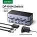 Переключатель 2 монитора 2 компьютера Displayport 1.4 8k 60hz 4k 240hz 144hz USB 3.0 Ugreen (UG-55851)