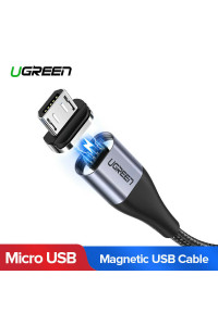 Магнитный кабель Micro USB для быстрой зарядки Ugreen 2.4A 1 м