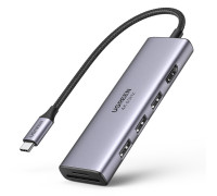 Хаб для MacBook M4 M3 M2 M1 Ugreen 6-в-1 Type-C HDMI 4k 60hz USB 3.0 (UG-60383)