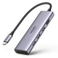 Хаб для MacBook M4 M3 M2 M1 Ugreen 6-в-1 Type-C HDMI 4k 60hz USB 3.0 (UG-60383)