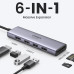 Хаб для MacBook M4 M3 M2 M1 Ugreen 6-в-1 Type-C HDMI 4k 60hz USB 3.0 (UG-60383)