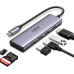 Хаб для MacBook M4 M3 M2 M1 Ugreen 6-в-1 Type-C HDMI 4k 60hz USB 3.0 (UG-60383)