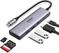  USB-хаб для MacBook M4 M3 6-в-1 Type-C PD 100W HDMI 4K 60Hz Ugreen (UG-60384)