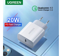 Мережевий зарядний пристрій Ugreen USB TYPE-C 20w QC 4.0 PD 3.0 White (UG-60450)