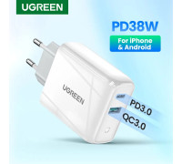 Зарядка для телефона USB-C Type-A 38W PD3.0 Quick Charge 4.0 (UG-60468)