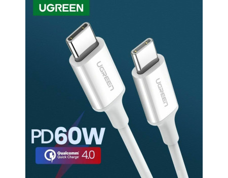 Кабель Type C Type C Ugreen 3A 60W PD QC 4.0 FCP 1 метр (UG-60518)