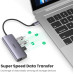UGREEN USB-C хаб 3 x USB 3.0 Gigabit Ethernet RJ45 для MacBook алюминий (UG-60718)