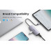 UGREEN USB-C хаб 3 x USB 3.0 Gigabit Ethernet RJ45 для MacBook алюминий (UG-60718)