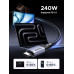 Кабель Type-C Type-C USB4 Thunderbolt 4 8k 40 Гбит/с 240W PD3.1 Ugreen 1 м (UG-L705)