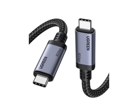  Кабель Type-C Type-C USB4 Thunderbolt 5 16k 80 Гбит/с 240W PD3.1 Ugreen 1 м (UG-L706)