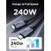  Кабель Type-C Type-C USB4 Thunderbolt 5 16k 80 Гбит/с 240W PD3.1 Ugreen 1 м (UG-L706)