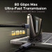  Кабель Type-C Type-C USB4 Thunderbolt 5 16k 80 Гбит/с 240W PD3.1 Ugreen 1 м (UG-L706)
