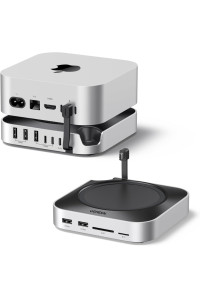 Хаб підставка для Mac Mini M4/M4 Pro 11 в 1 Ugreen слот NVMe 8TB 10Gbps USB-A/C SD/TF (UG-65487)