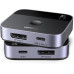 Перемикач DisplayPort+Type-C Switch 2 в 1 8k 60hz 4k 240hz Ugreen (UG-65878)