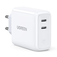 Зарядка на 2 Type-C PD Ugreen 36W Сетевая для iPhone iPad MacBook Samsung