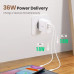 Зарядка на 2 Type-C PD Ugreen 36W Мережева для iPhone iPad Macbook Samsung