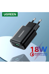 Зарядний пристрій Ugreen USB Quick Charge 3.0 FCP 18W (UG-70273)