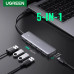 Usb-хаб для Macbook 5-в-1 TYPE-C Ugreen 4 USB 3.0 із зовнішнім живленням