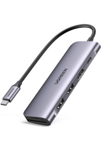 USB-C Хаб для Macbook M1 M2 M3 6-в-1 Ugreen USB 3.0 PD 100w 4k HDMI картрідер SD/TF