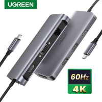  Хаб для MacBook Air Pro M1 M2 9-в-1 Ugreen 4K 60Hz Type-C USB 3.0 HDMI VGA 100W